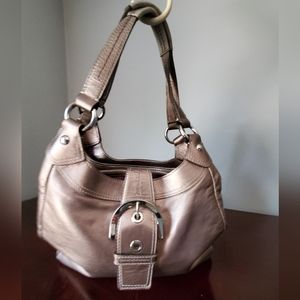 Coach  Rose Gold Leather LYNN Satchel Hobo Shoulder Purse Bag w/ Hang Tag